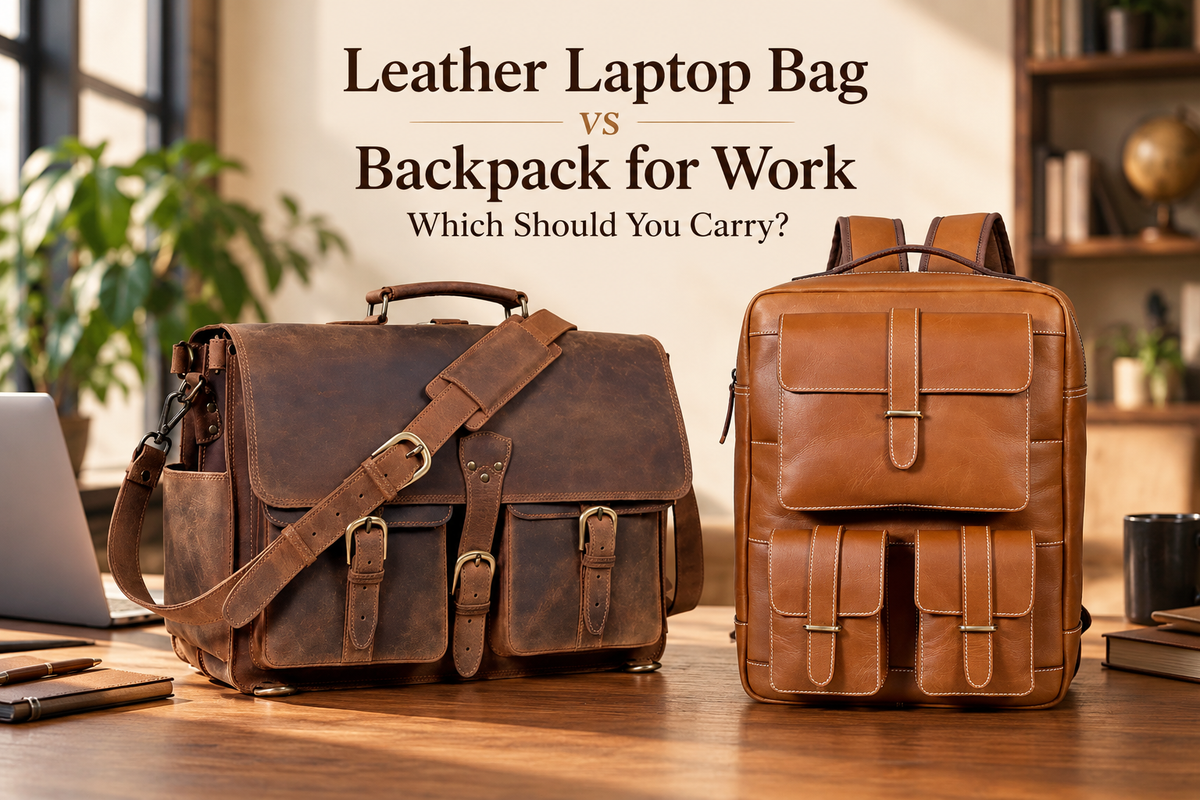 Leather Laptop Bag vs Backpack