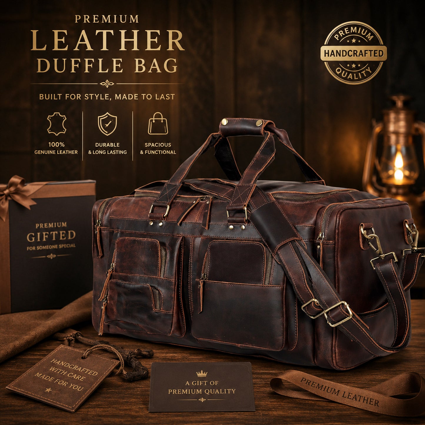 The Ashford Buffalo Duffle Bag
