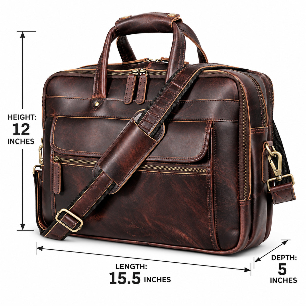 The Horizon Leather Briefcase