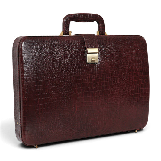 The Croc Leather Executive Laptop Briefcase