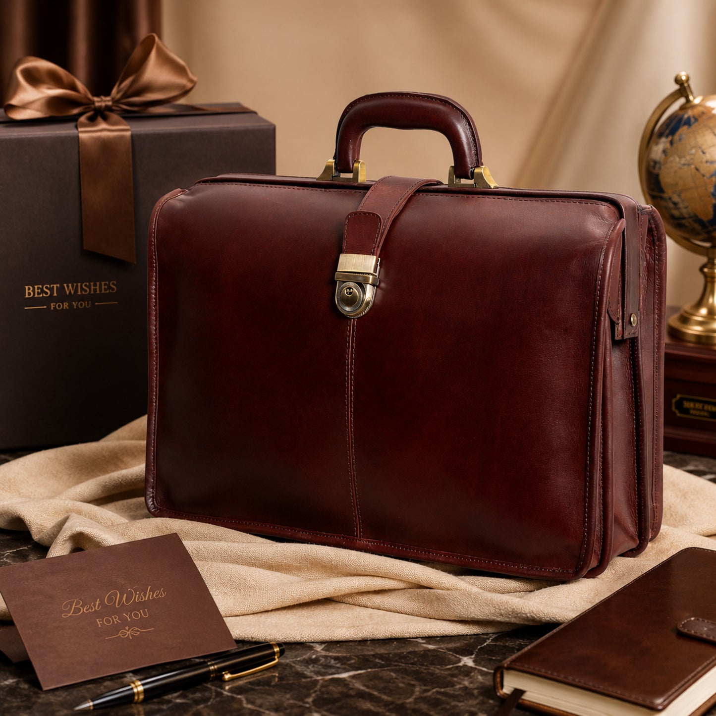 The Barrister Leather Briefcase