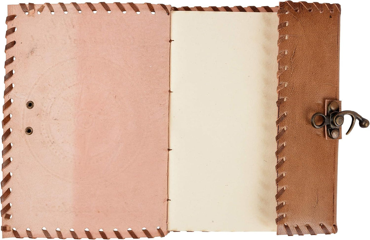 Compass Embossed Buffalo Leather Journal