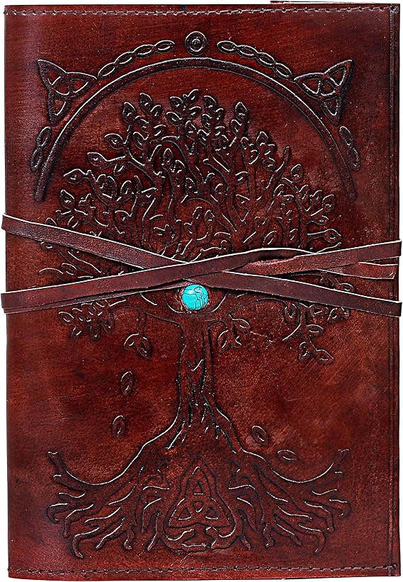 Leather Journal Tree of Life Embossed