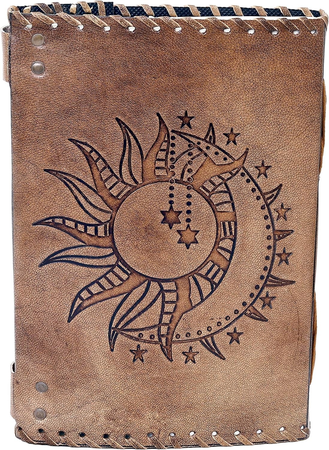 Sun and Moon Buffalo Leather Journal
