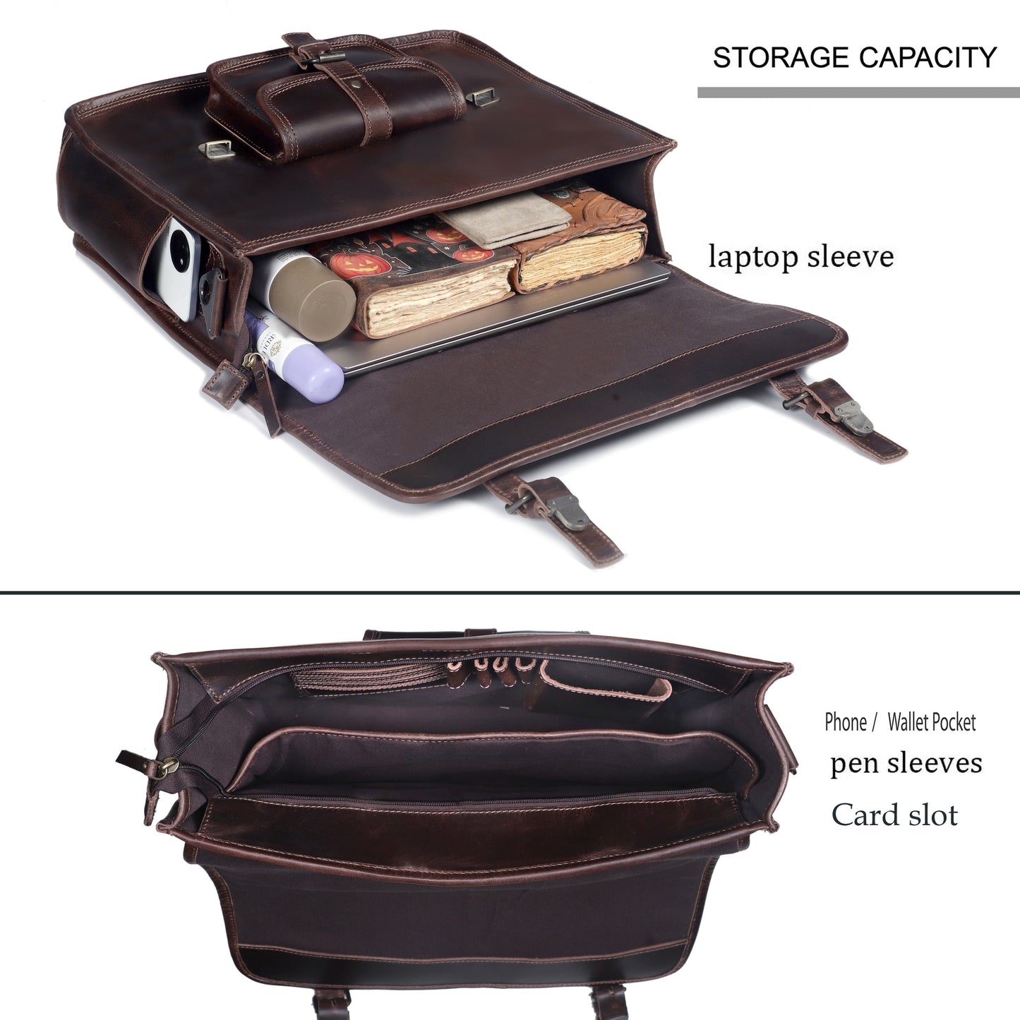 The Moya Leather Messenger Bag