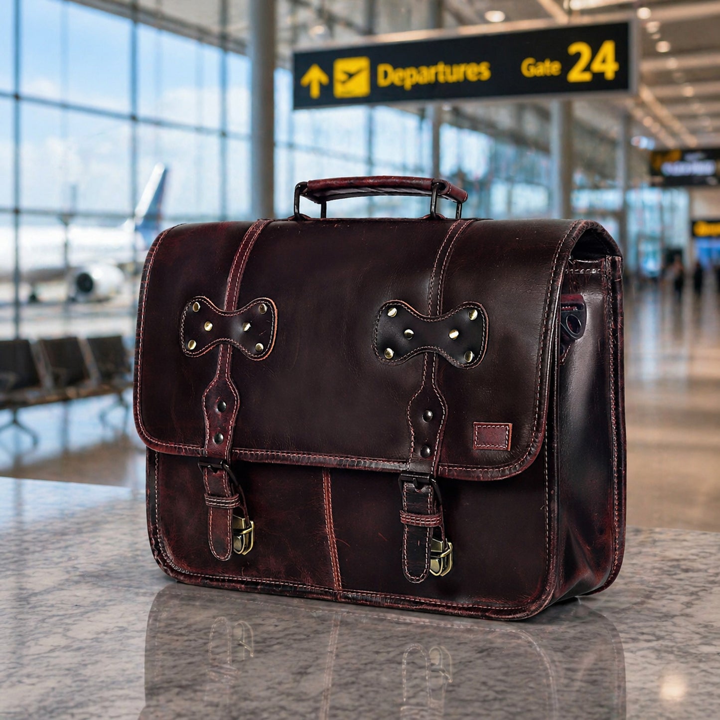Metro Carry Leather Messenger Bag