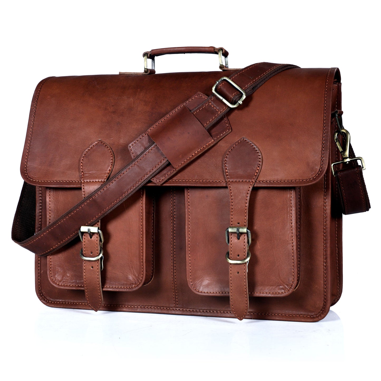 The Lunar Leather messenger Bag