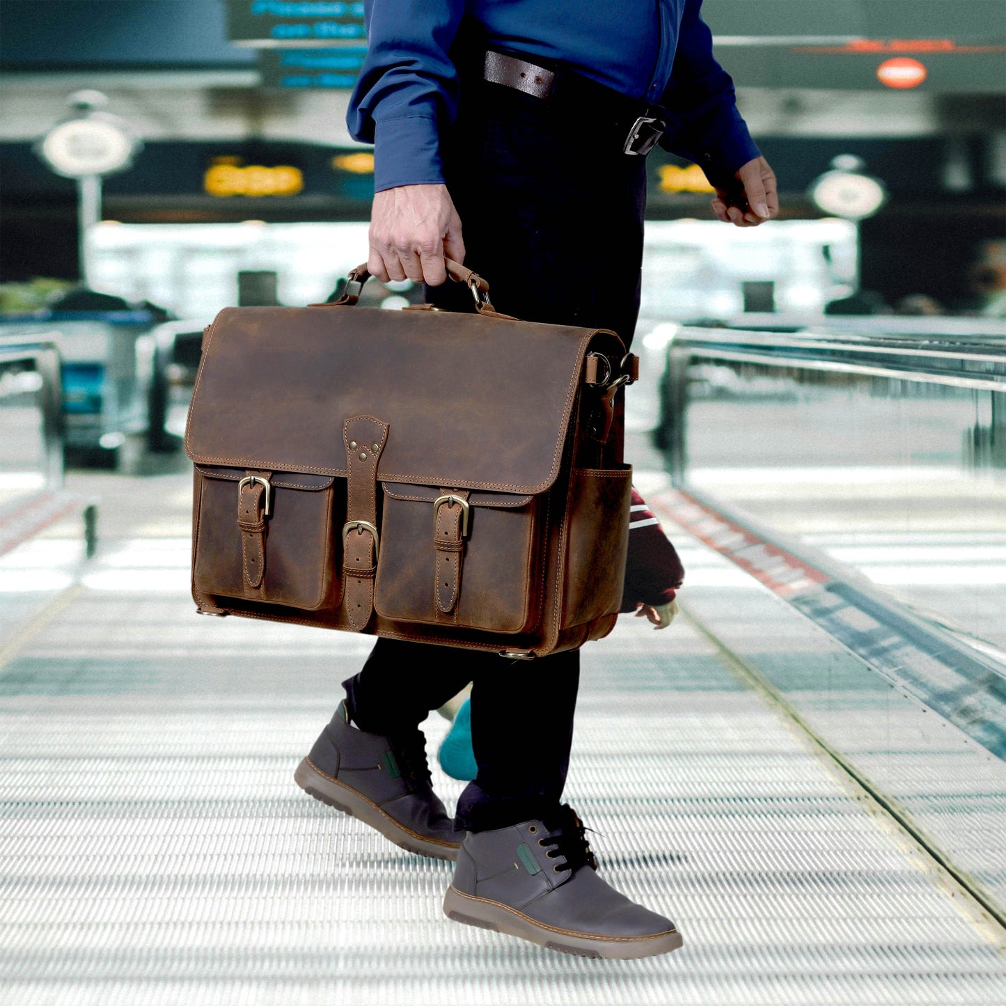 The Vintage Buffalo Leather Briefcase
