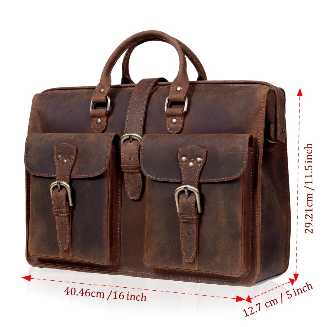 The Atlantic Buffalo Leather Briefcase