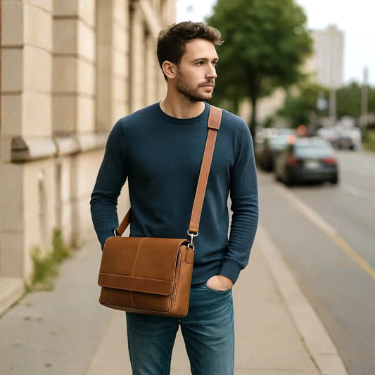 The Jackson Leather Buffalo Briefcase