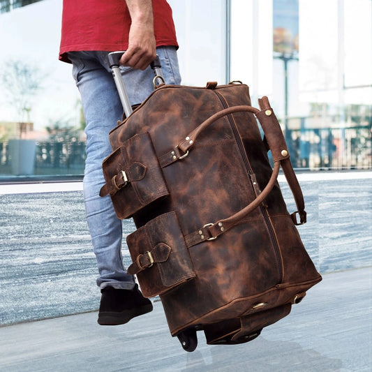 The Legendary Vintage Classic Buffalo Leather Travel Duffle Bag