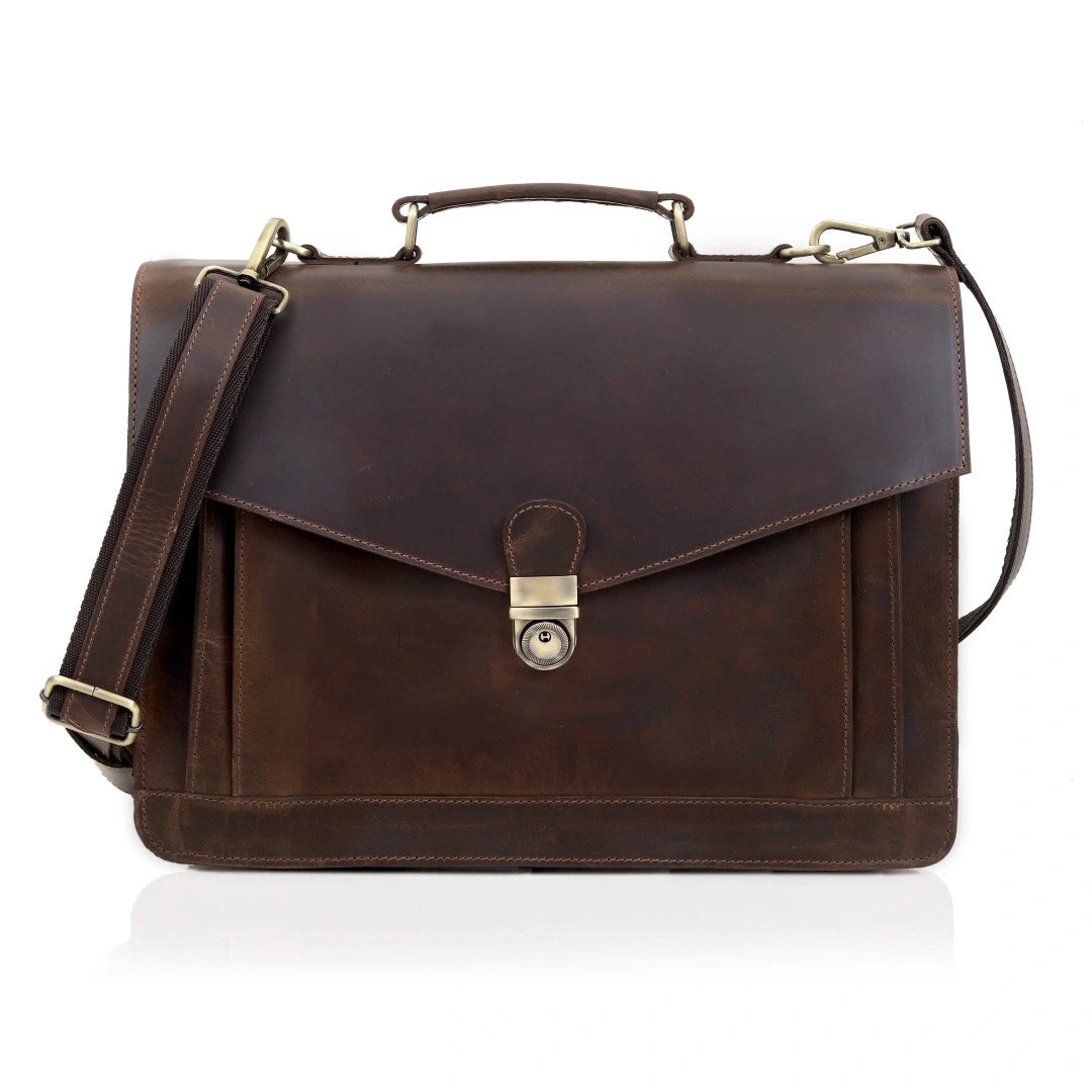 The Officer Leather Laptop Bag