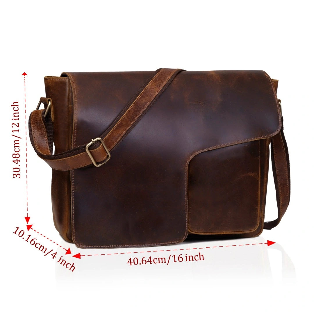 The Saturn Buffalo Leather Briefcase