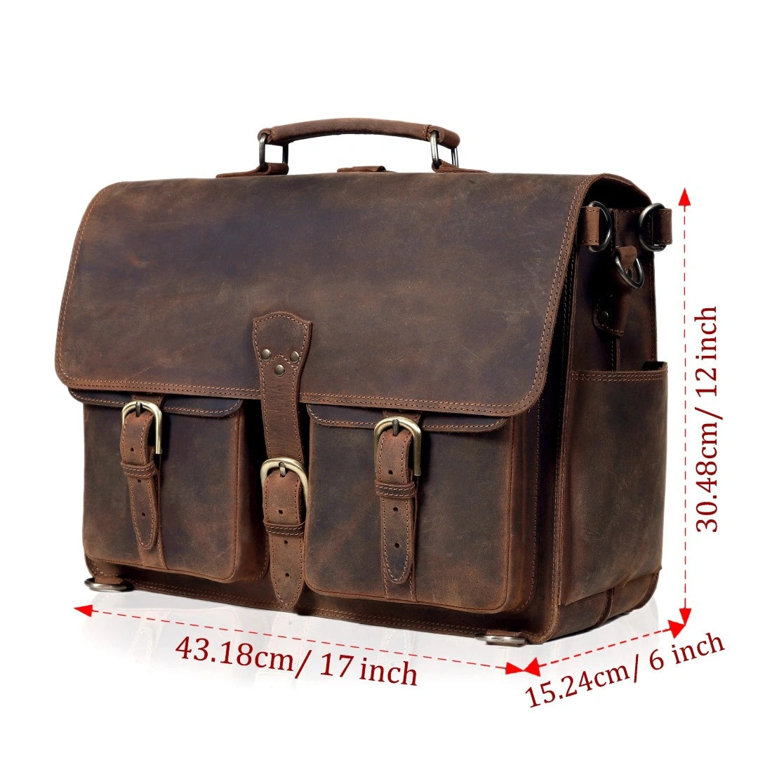 The Vintage Buffalo Leather Briefcase