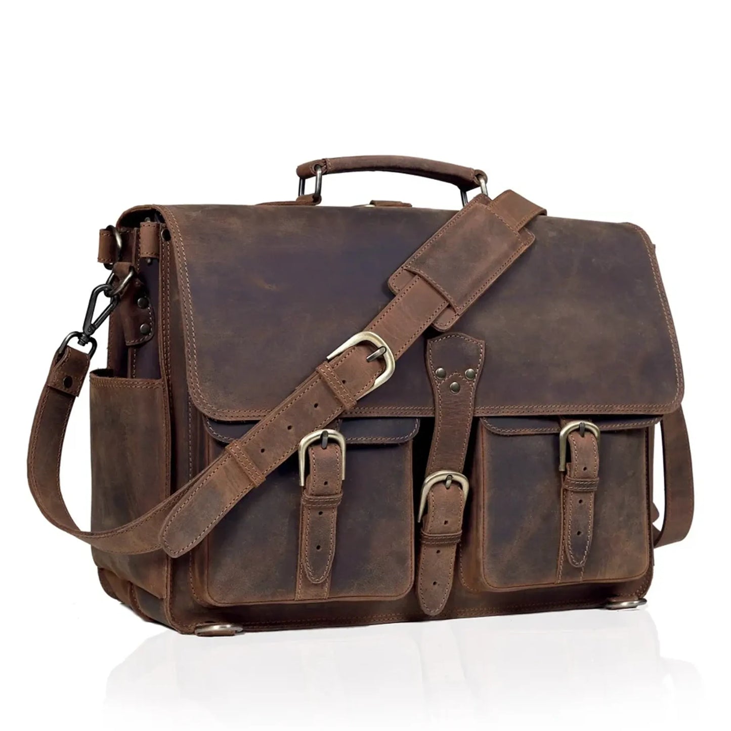 The Vintage Buffalo Leather Messenger Bag