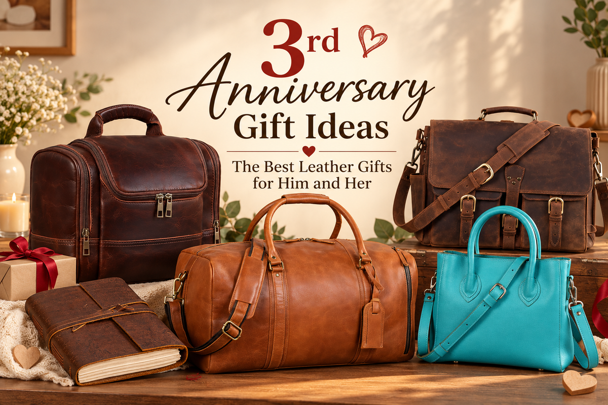 3rd Anniversary Gift Leather Gifts for Him and Her