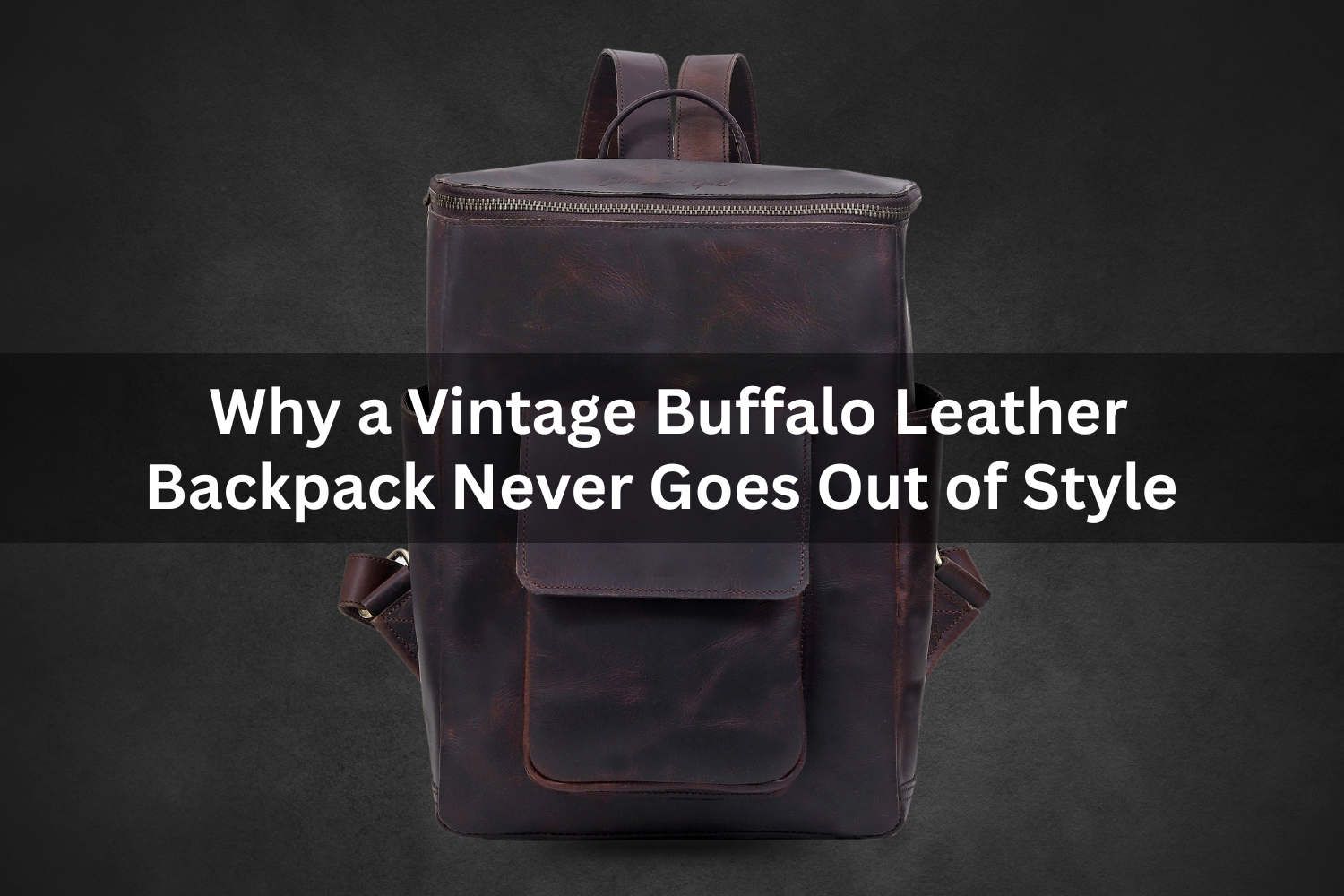 Vintage Buffalo Leather Backpack
