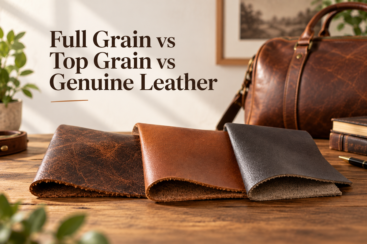 Full Grain vs Top Grain vs Genuine Leather