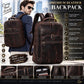 Vintage Leather Laptop Backpack