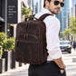 Vintage Leather Laptop Backpack