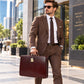 The Croc Leather Executive Laptop Briefcase