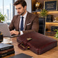The Croc Leather Executive Laptop Briefcase
