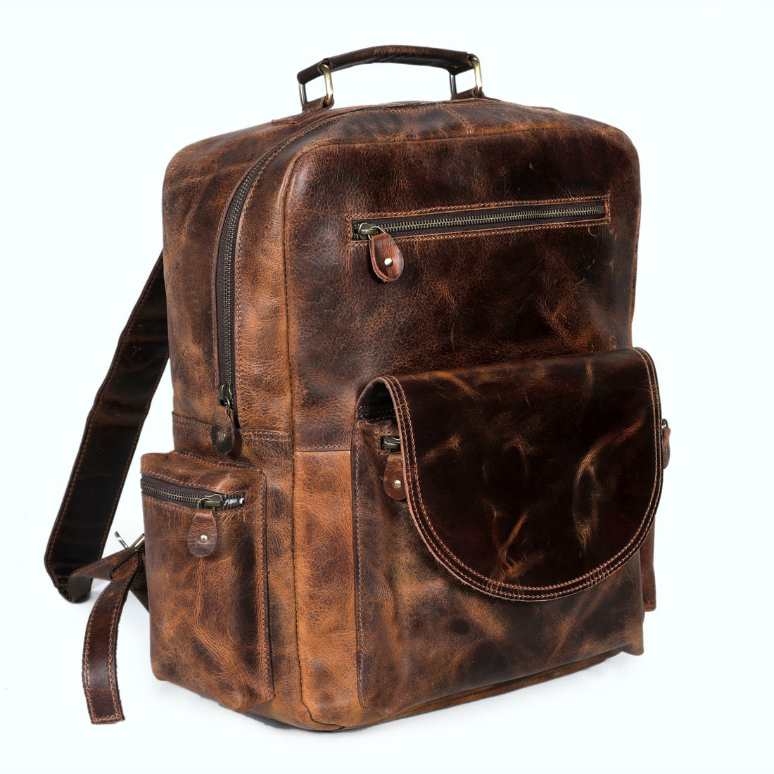 buffalo leather backpack for men & Women | Dakota inch laptops Full Grain Buffalo Leather Backpack