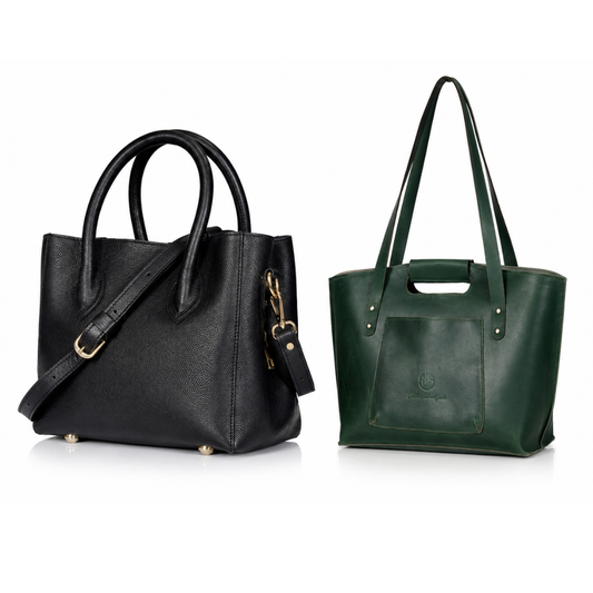 Buffalo Leather Tote Bag Combo Set
