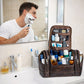 Full Grain Hunter Leather Toiletry Bag