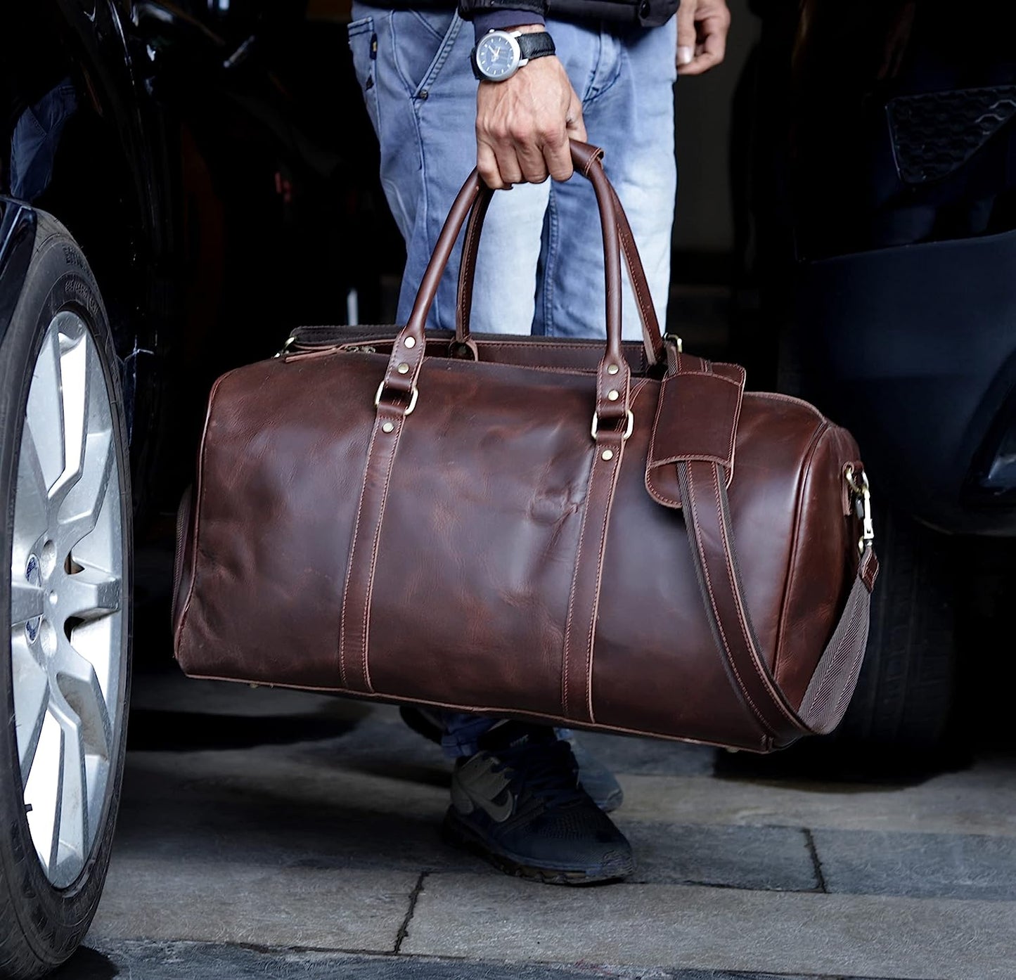 The Unesco Leather Duffle Bag