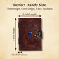 Three Moon Blue Stone Leather Journal