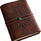 Sun and Tree Embossed Classic Refillable Leather Journal