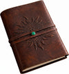 Sun and Tree Embossed Classic Refillable Leather Journal