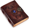 Three Moon Blue Stone Leather Journal