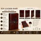 Sun and Tree Embossed Classic Refillable Leather Journal