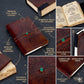 Sun and Tree Embossed Classic Refillable Leather Journal