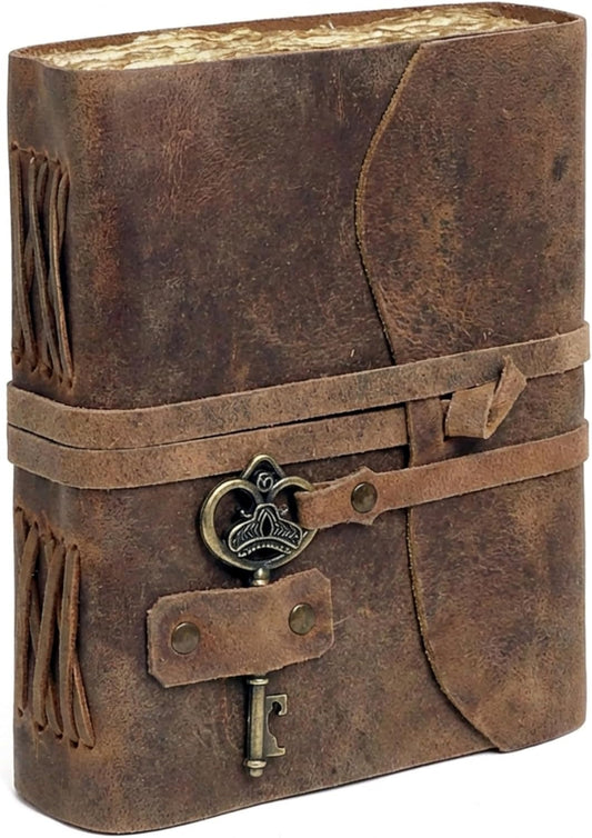 Antique Buffalo Leather Key Journal