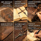 Vintage Key Leather Journal with Compass Embossed