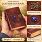 Three Moon Blue Stone Leather Journal