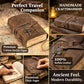 Vintage Key Leather Journal with Compass Embossed