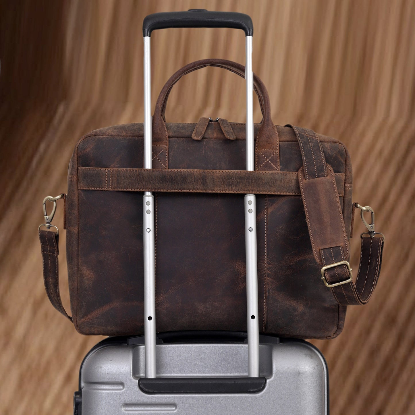 Ocean Leather Buffalo Briefcase