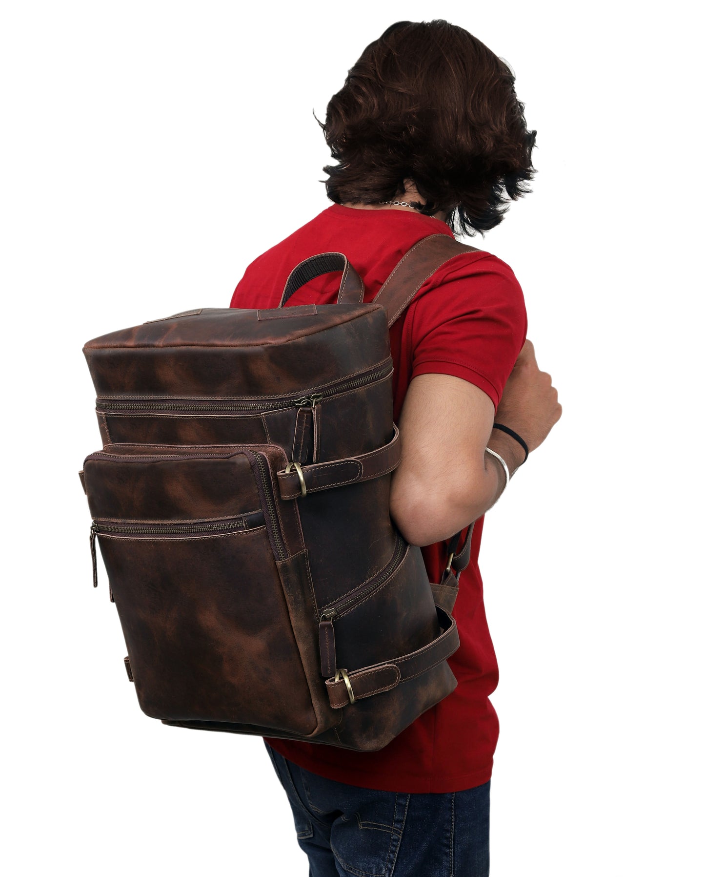 Retro Leather buffalo backpack