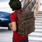 Retro Leather buffalo backpack
