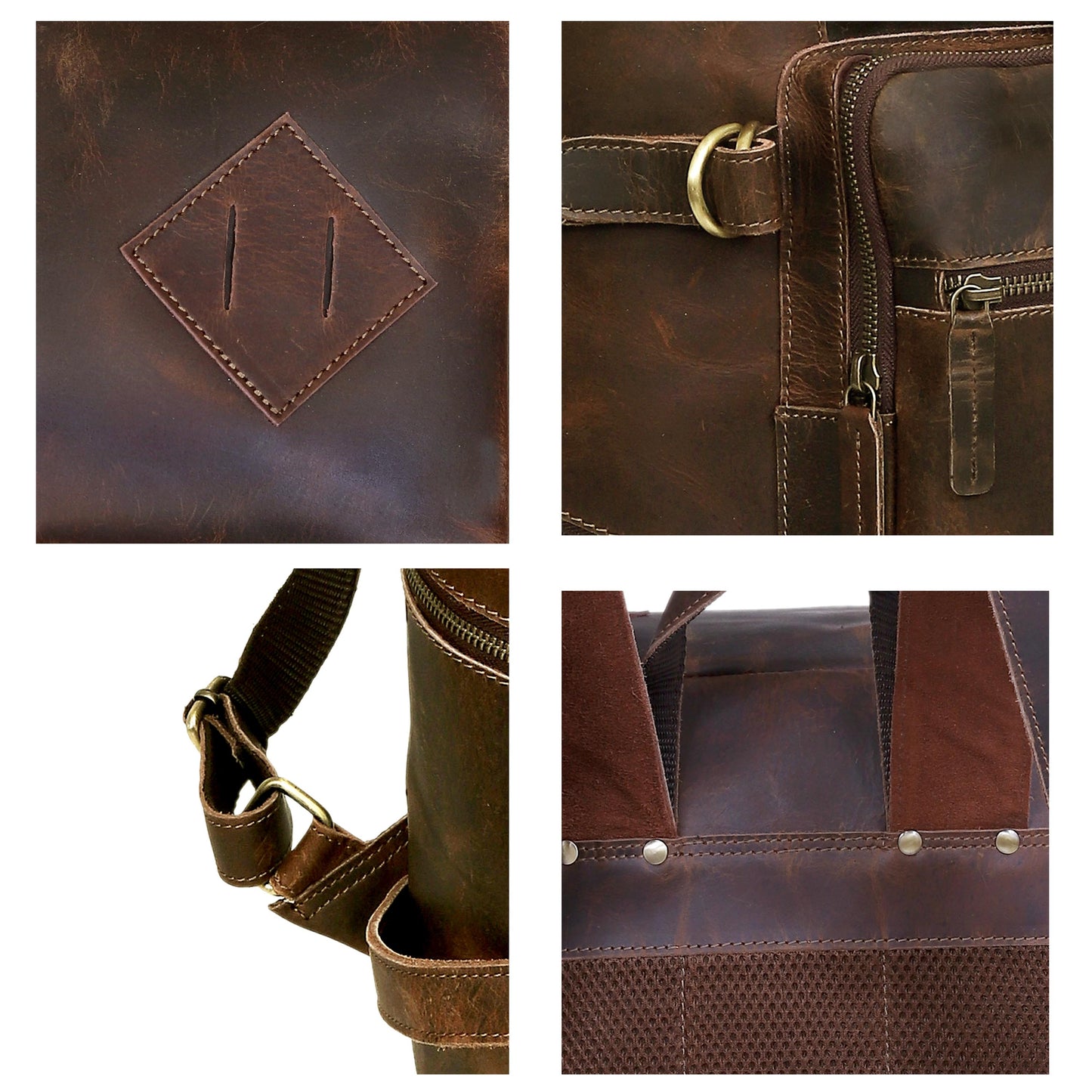 Retro Leather buffalo backpack