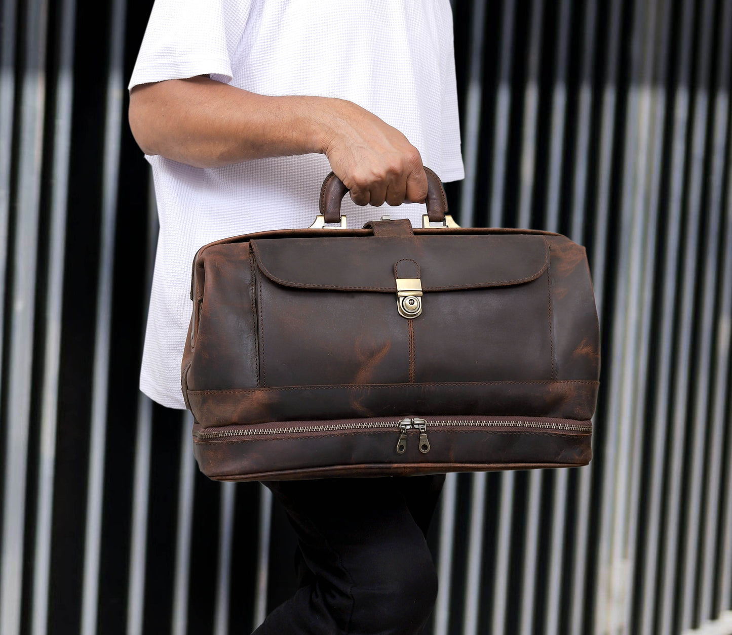 The Vintage Leather Briefcase Doctor Bag