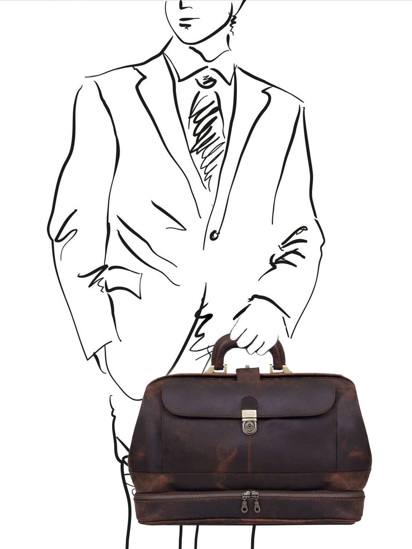 The Vintage Leather Briefcase Doctor Bag