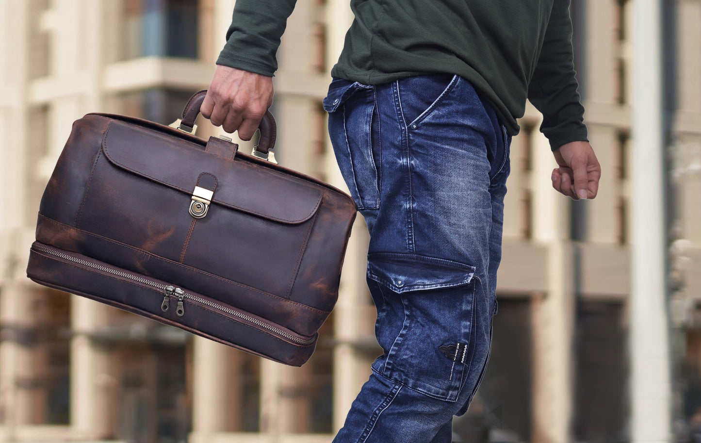 The Vintage Leather Briefcase Doctor Bag