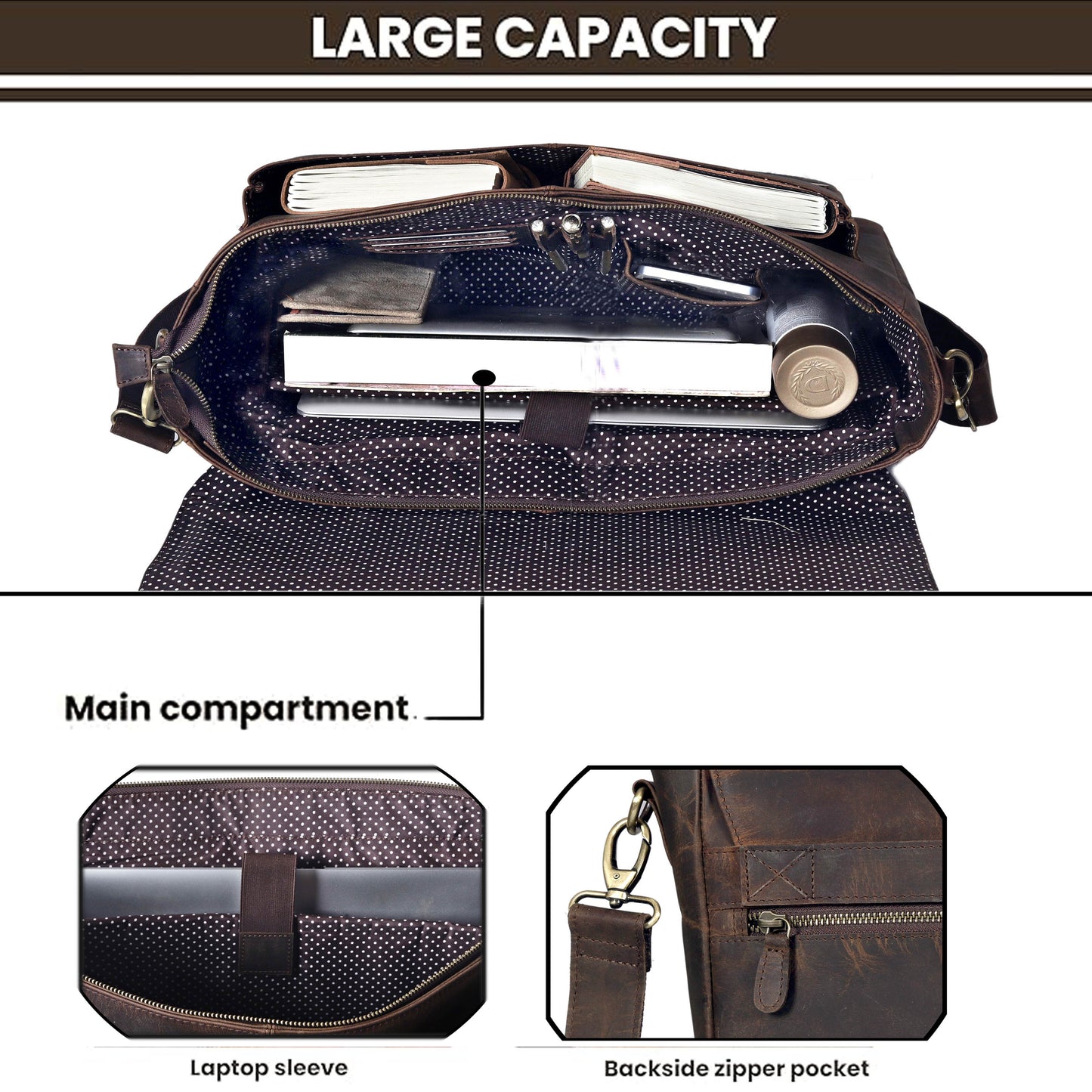 The Buffalo Leather Laptop Bag