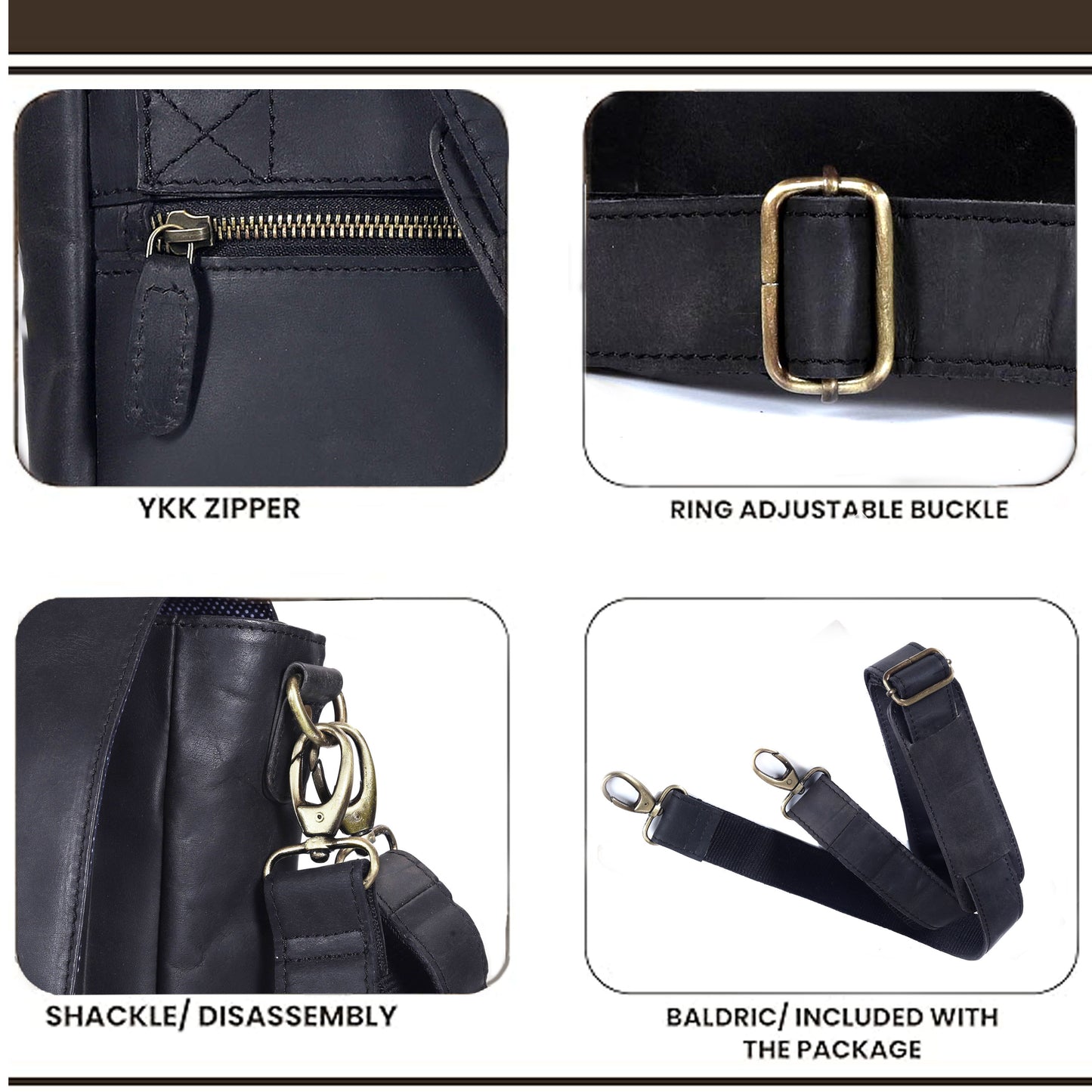 The Barbosas Leather Buffalo Briefcase