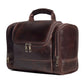 Full Grain Hunter Leather Toiletry Bag